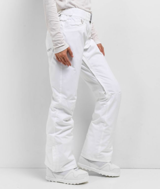 Roxy Backyard White 10K Snowboard Pants - thumbnail 3