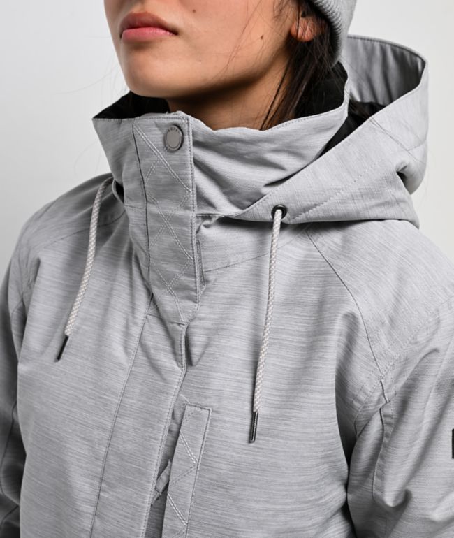Roxy Billie Heather Grey 10K Snowboard Jacket - thumbnail 3