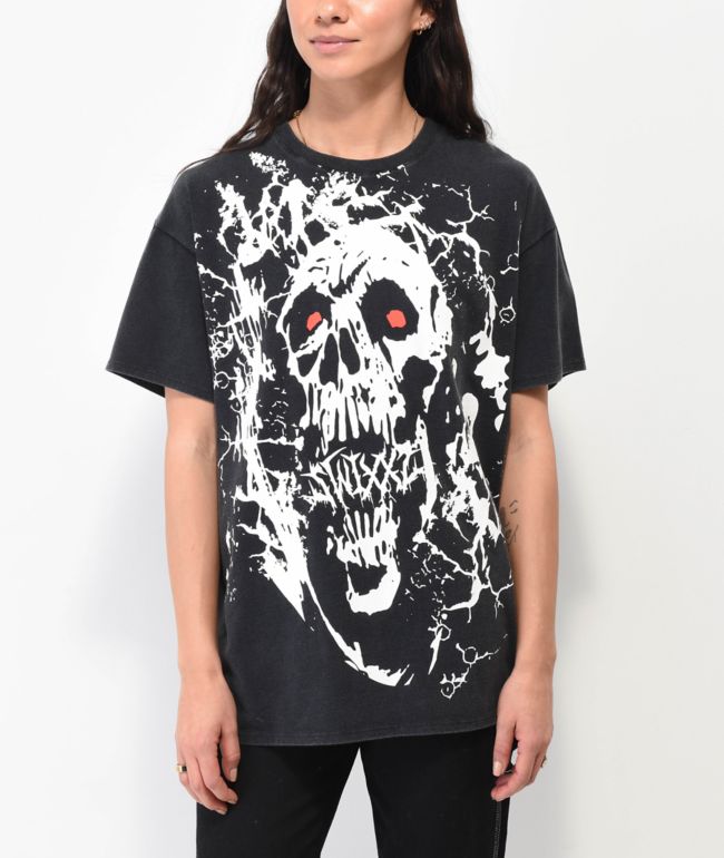 SWIXXZ Grunge Black Wash T-Shirt