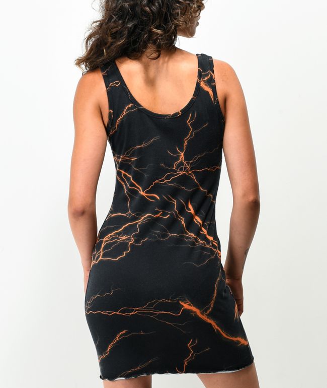 SWIXXZ Lightning Black Bodycon Dress - thumbnail 3