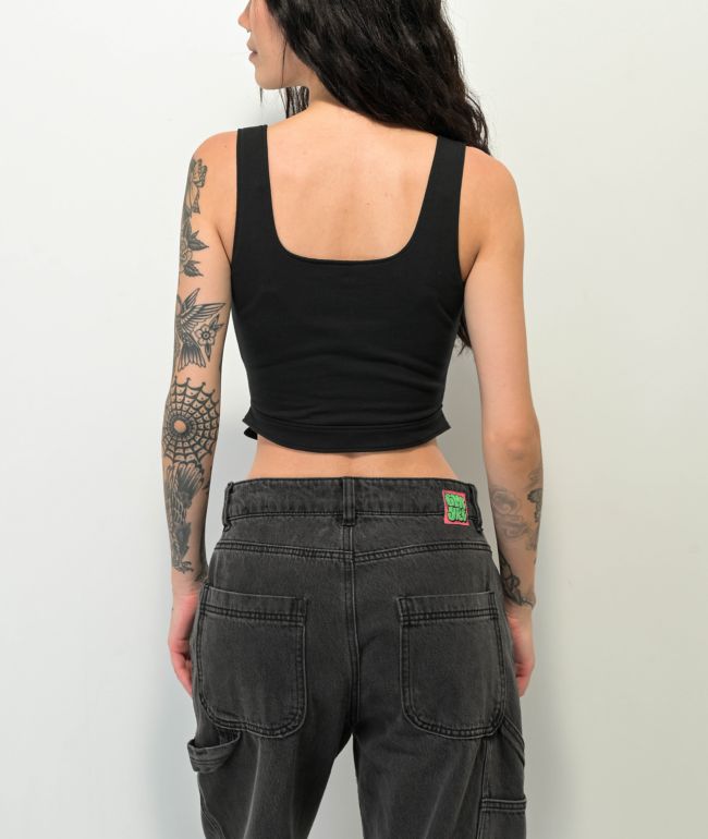 SWIXXZ Not Yours Black Buckle Tank Top - thumbnail 2