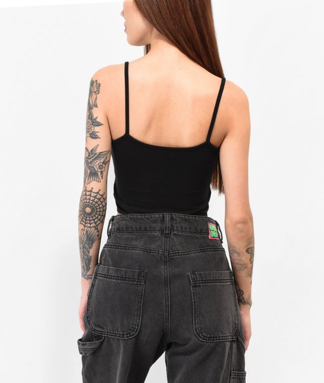 SWIXXZ Raising Hell Black Crop Tank Top - thumbnail 2