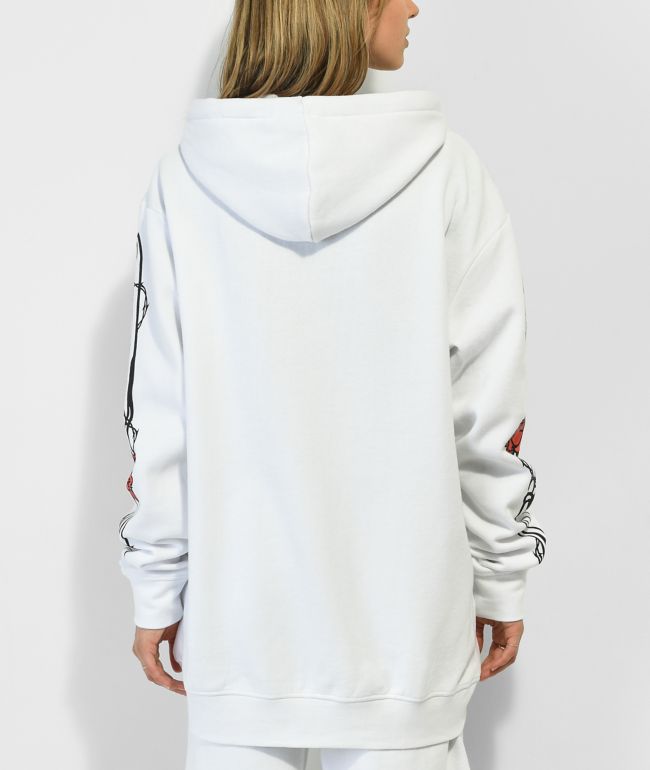 SWIXXZ Skeleton White Zip Hoodie - thumbnail 2