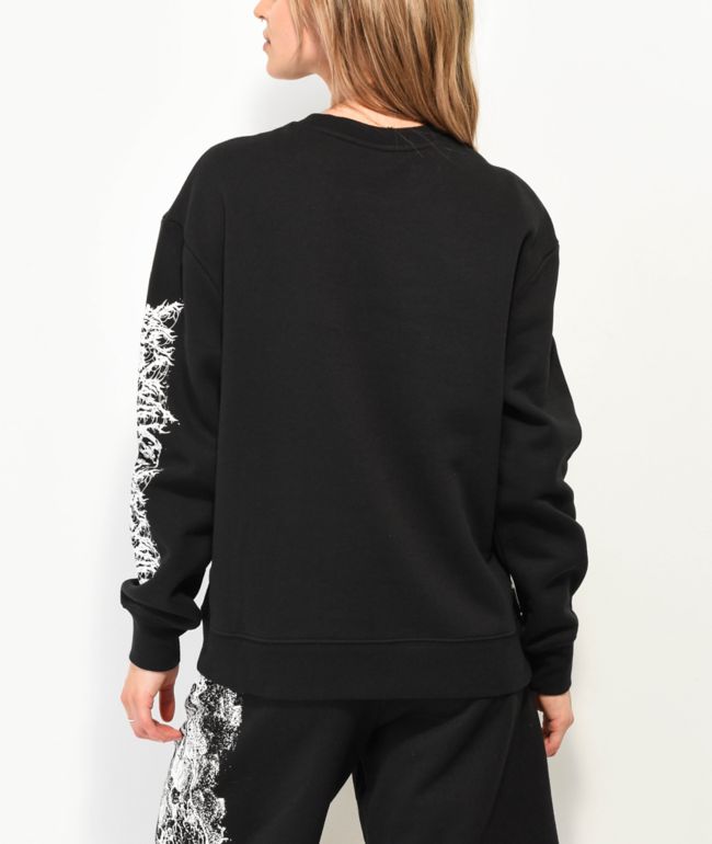 SWIXXZ Skull Pile Black Oversize Crewneck Sweatshirt - thumbnail 2