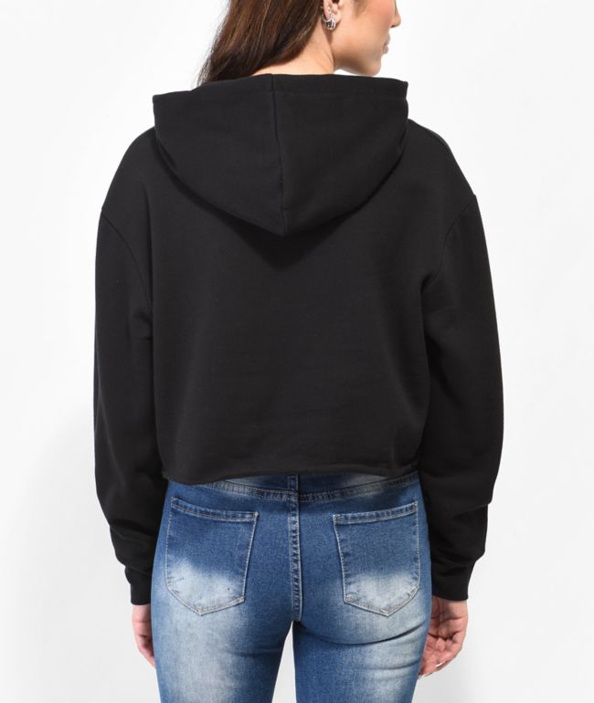 SWIXXZ Spider Black Crop Hoodie - thumbnail 2