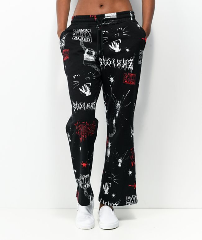 SWIXXZ Trouble Flared Black Sweatpants