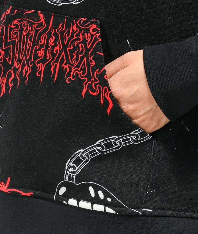 SWIXXZ Trouble Reactive Black Hoodie - thumbnail 3