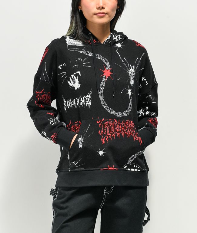 SWIXXZ Trouble Reactive Black Hoodie