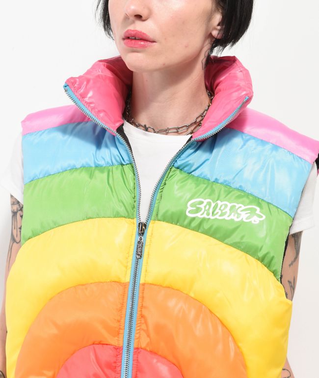 Salem7 Rainbow Puffer Vest - thumbnail 3