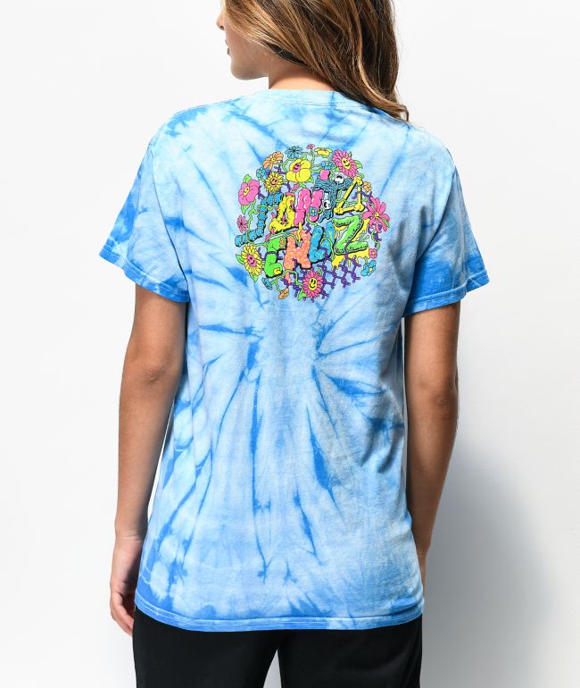 Santa Cruz Baked Dot Blue Tie Dye T-Shirt