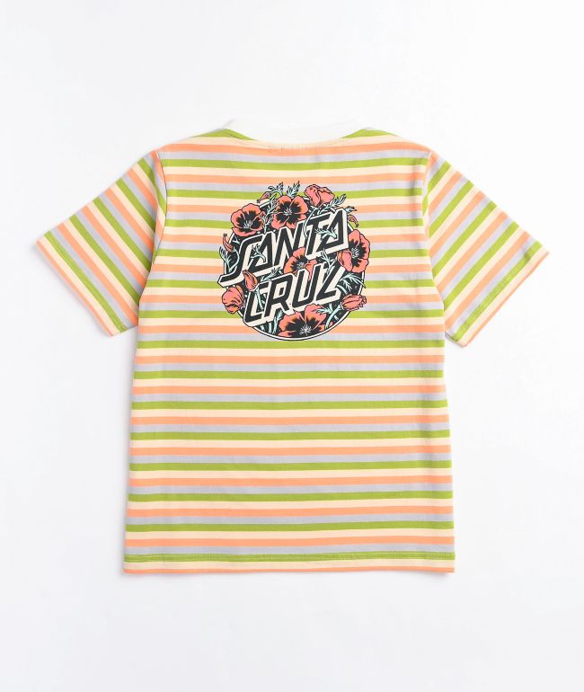 Santa Cruz Cali Poppy Yellow Stripe T-Shirt