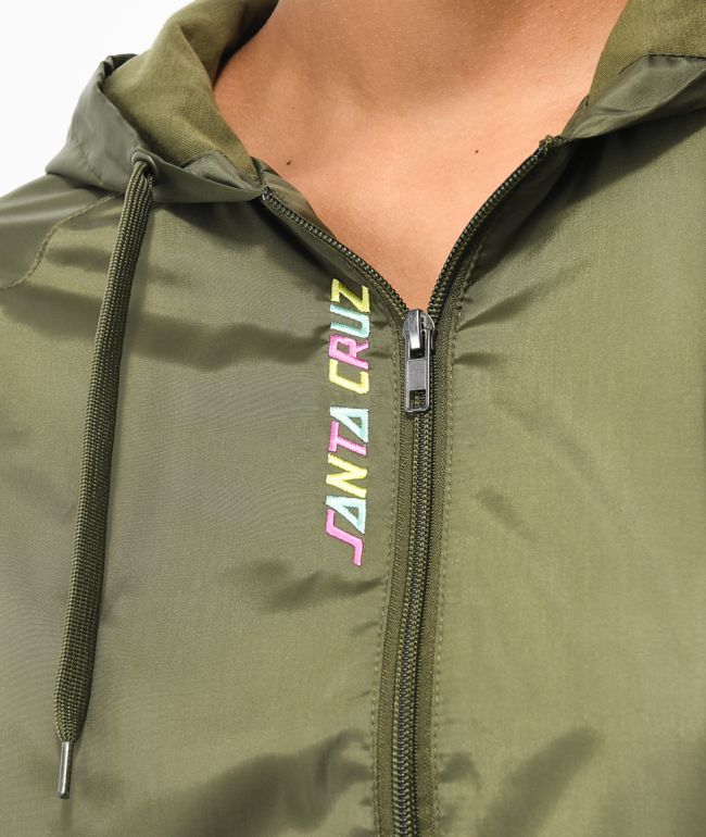 Santa Cruz Color Strip Embroidered Windbreaker Jacket - thumbnail 3