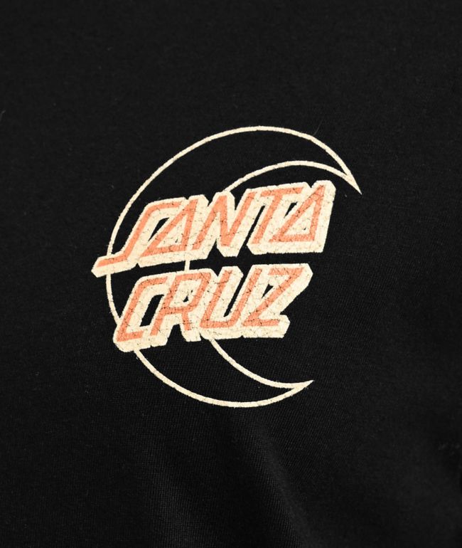 Santa Cruz Crackle Moon Black T-Shirt - thumbnail 3