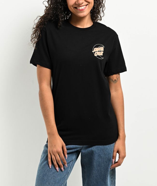 Santa Cruz Crackle Moon Black T-Shirt - thumbnail 2