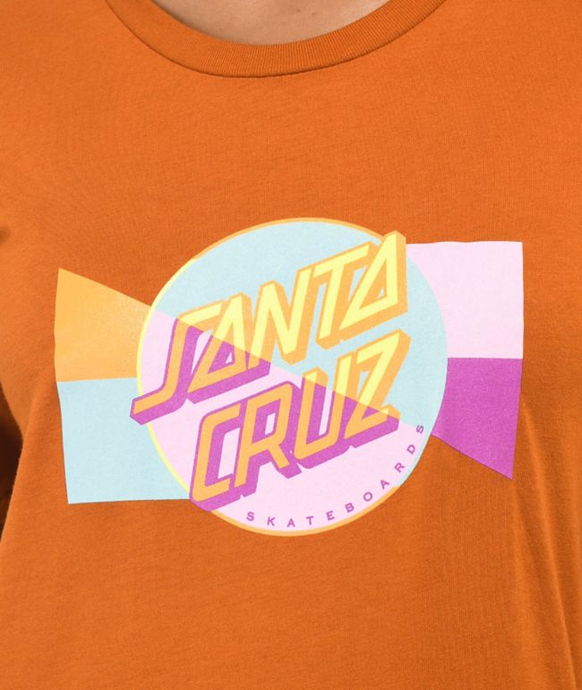 Santa Cruz Dot Blocker Front Orange T-Shirt - thumbnail 3