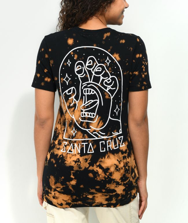 Santa Cruz Gateway Hand Black Bleach Dye T-Shirt