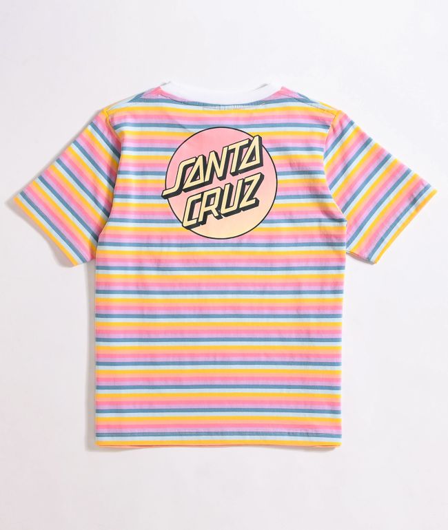 Santa Cruz Gradient Dot Rainbow Stripe T-Shirt - thumbnail 2