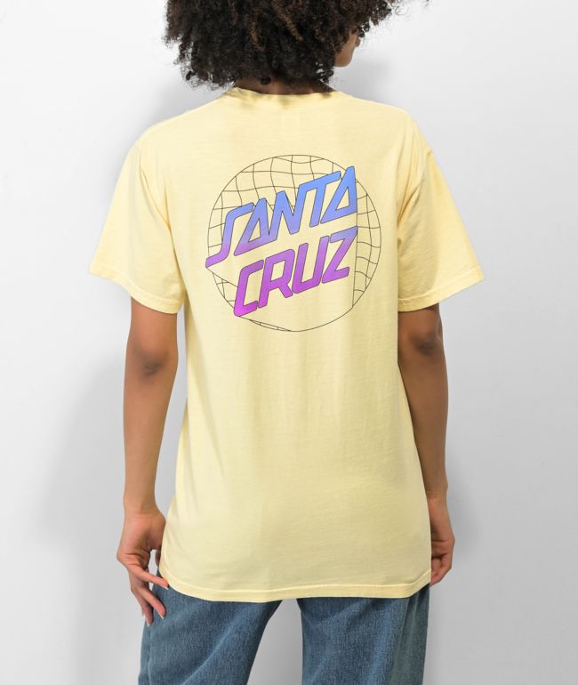 Santa Cruz Grid Delta Dot Grey Tie Dye T-Shirt