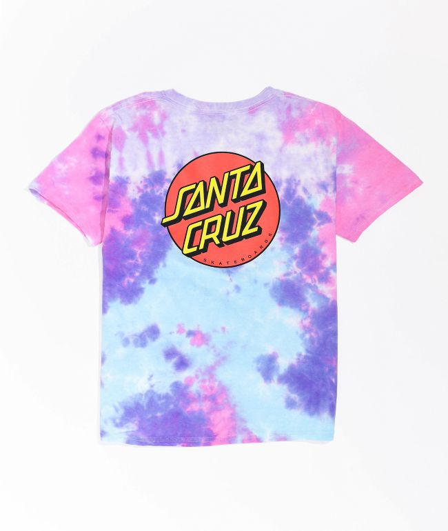 Santa Cruz Kids' Classic Dot Cotton Candy Tie Dye T-Shirt