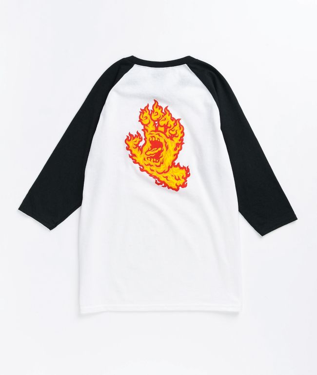 Santa Cruz Kids' White & Black Baseball T-Shirt