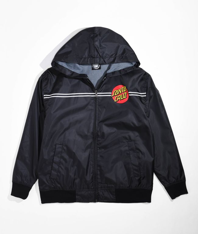 Santa Cruz Kids Dot Black Windbreaker Puffer Jacket - thumbnail 2