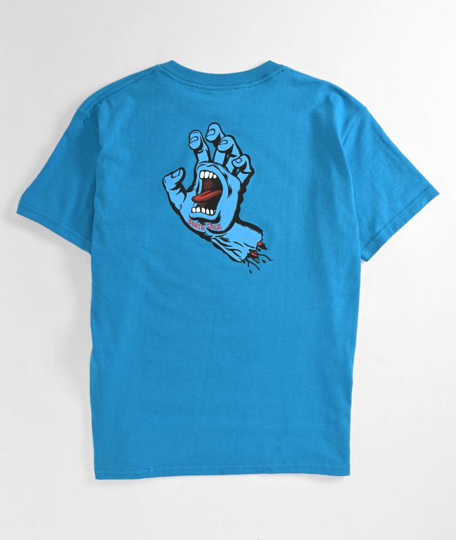 Santa Cruz Kids Screaming Hand Blue T-Shirt