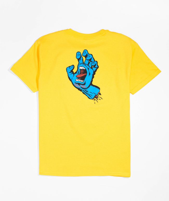 Santa Cruz Kids Screaming Hand Yellow T-Shirt