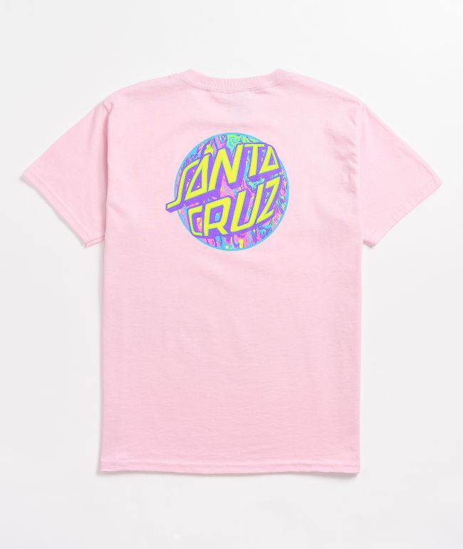 Santa Cruz Kids Spill Dot Pink T-Shirt