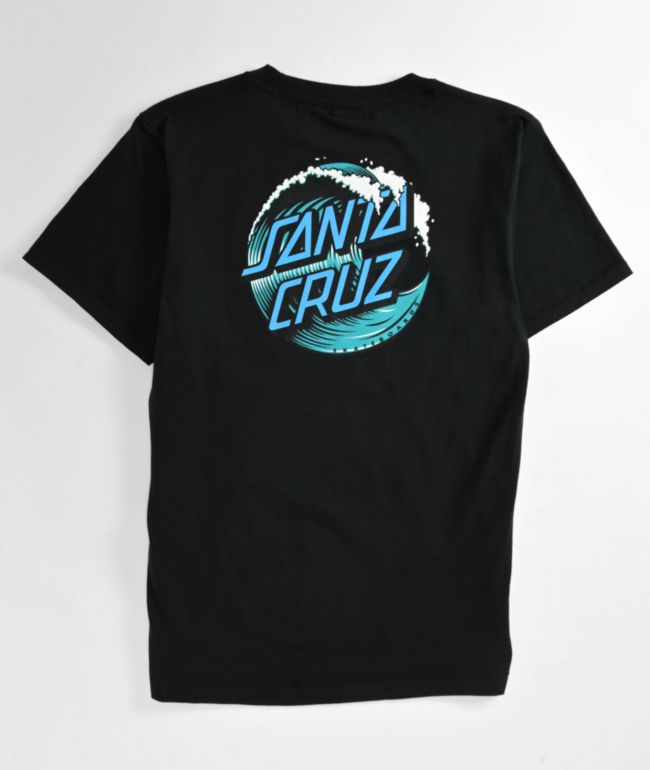 Santa Cruz Kids Wave Dot Black T-Shirt