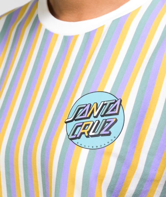 Santa Cruz Missing Dot Vertical Stripe T-Shirt - thumbnail 3