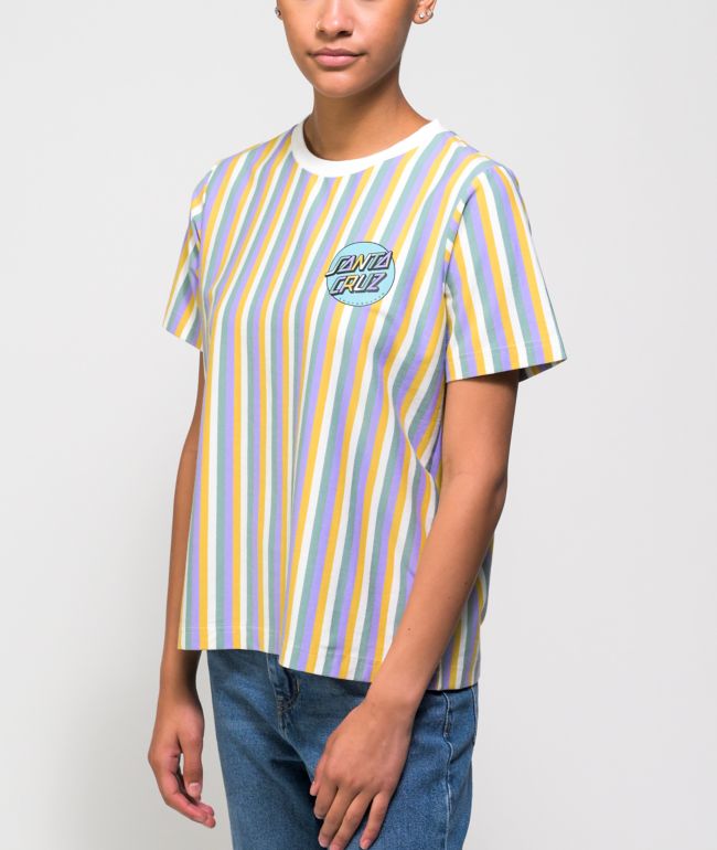 Santa Cruz Missing Dot Vertical Stripe T-Shirt - thumbnail 2
