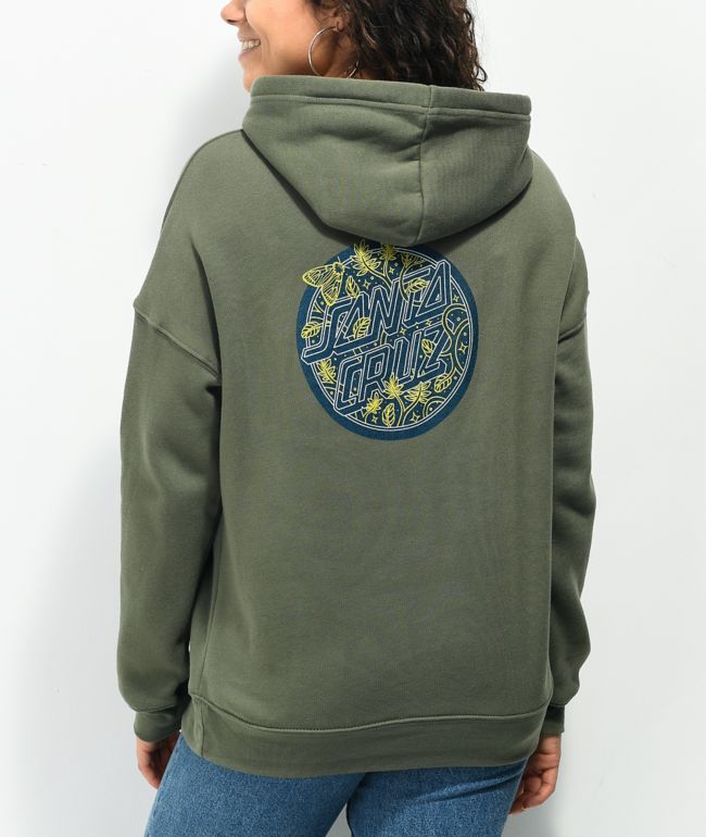 Santa Cruz Moon Light Dot Green Hoodie