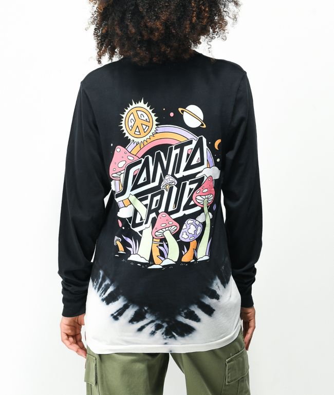 Santa Cruz Once Upon A Dot Black Tie Dye Long Sleeve T-Shirt