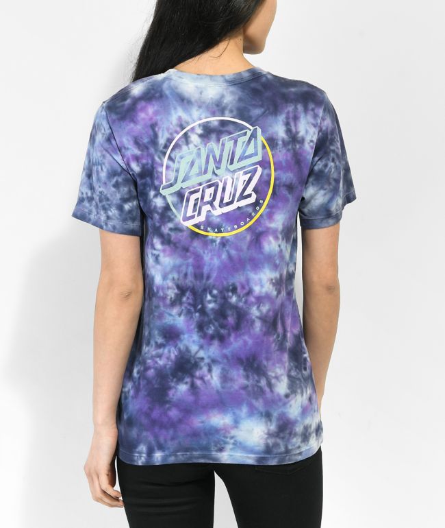 Santa Cruz Opus In Color Blueberry Tie Dye T-Shirt