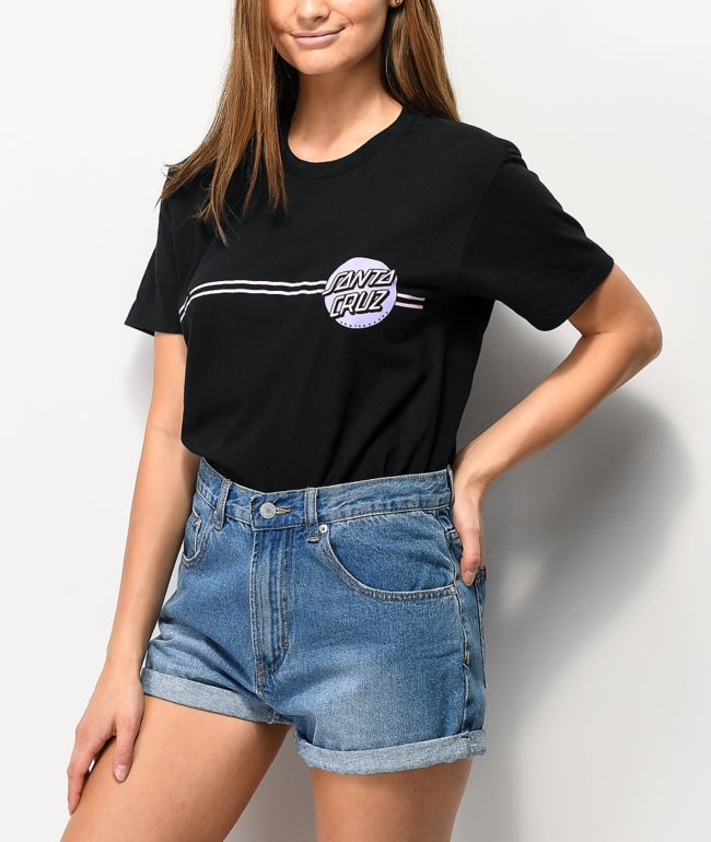Santa Cruz Other Dot Black T-Shirt - thumbnail 2