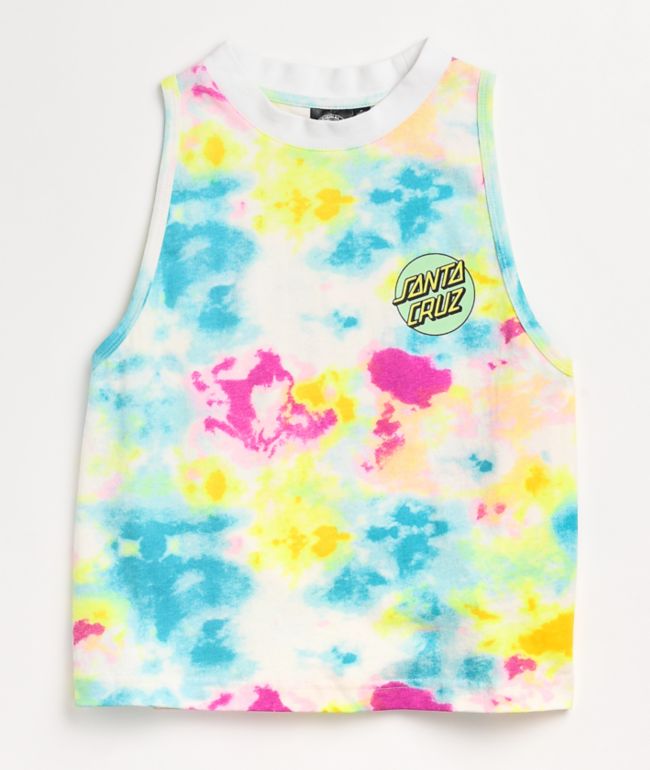 Santa Cruz Other Dot Neon Tie Dye Tank Top - thumbnail 2