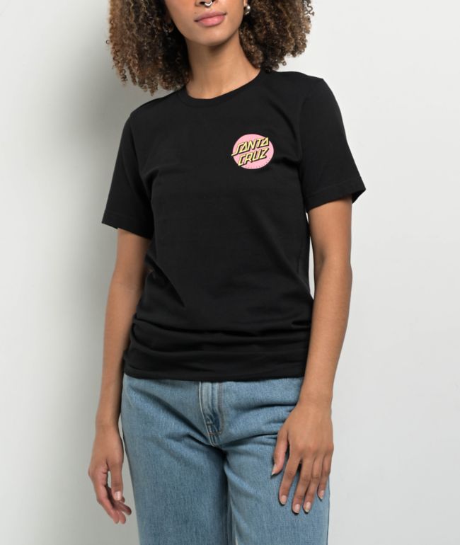 Santa Cruz Pink Dot Black T-Shirt - thumbnail 2
