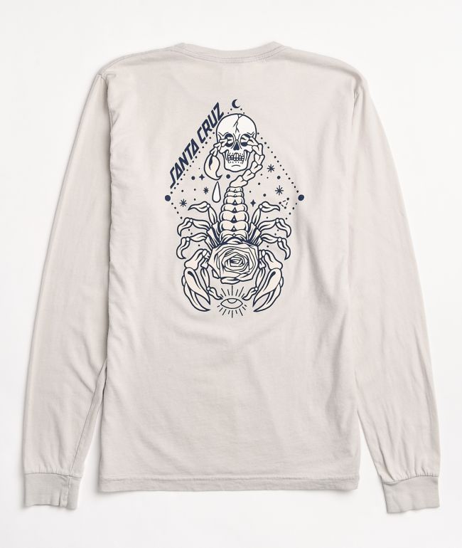 Santa Cruz Scorpio Light Grey Long Sleeve T-Shirt