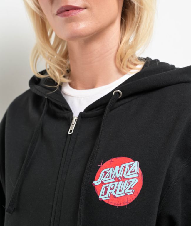 Santa Cruz Scrawl Dot Black Zip Hoodie - thumbnail 3