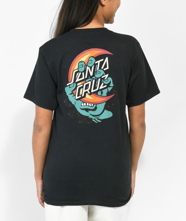 Santa Cruz Screaming Delta Moon Black Pocket T-Shirt