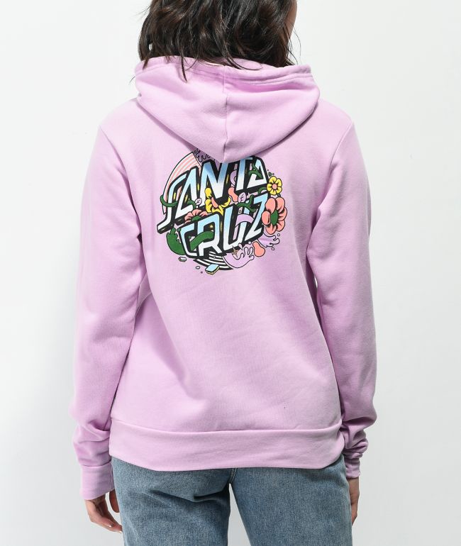 Santa Cruz Strange Fisheye Dot Lilac Hoodie