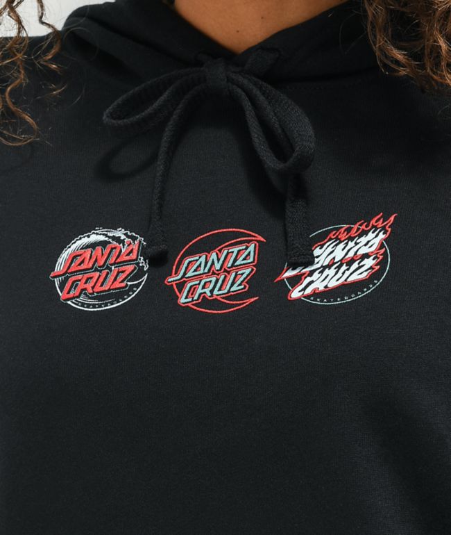 Santa Cruz Trio Dot Black Hoodie - thumbnail 2