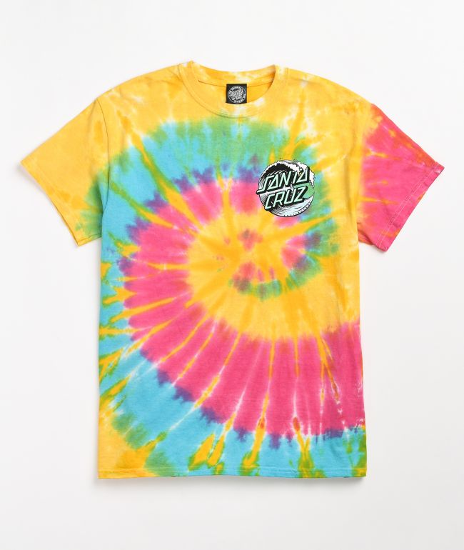 Santa Cruz Wave Dot Aurora Tie Dye T-Shirt - thumbnail 2