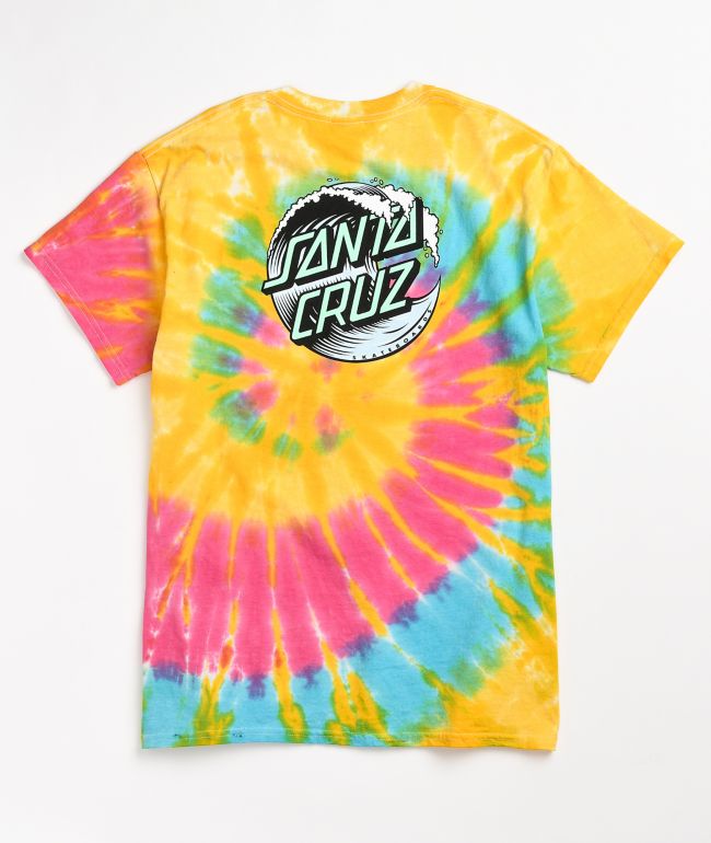 Santa Cruz Wave Dot Aurora Tie Dye T-Shirt
