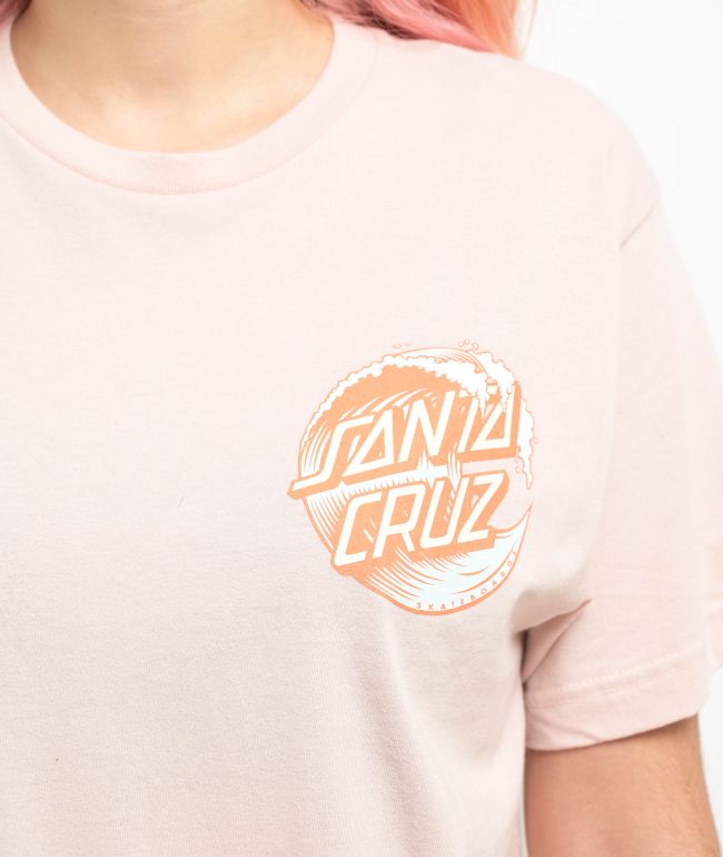 Santa Cruz Wave Dot Blush T-Shirt - thumbnail 3