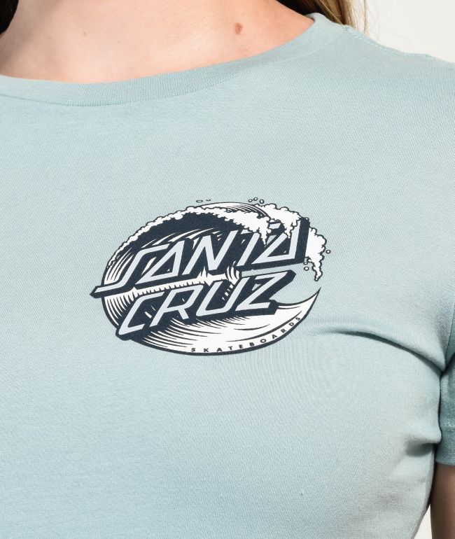 Santa Cruz Wave Dot Dusty Blue T-Shirt - thumbnail 3