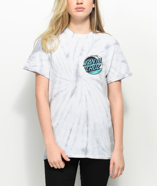 Santa Cruz Wave Dot Spider Silver Tie Dye T-Shirt - thumbnail 2