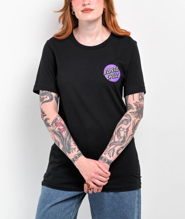 Santa Cruz x Thrasher Diamond Dot Black T-Shirt - thumbnail 2