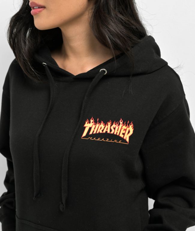 Santa Cruz x Thrasher Flame Dot Black Hoodie - thumbnail 3