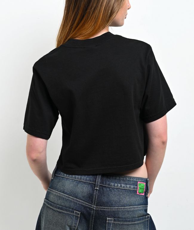 Shaka Wear Black Crop T-Shirt - thumbnail 2